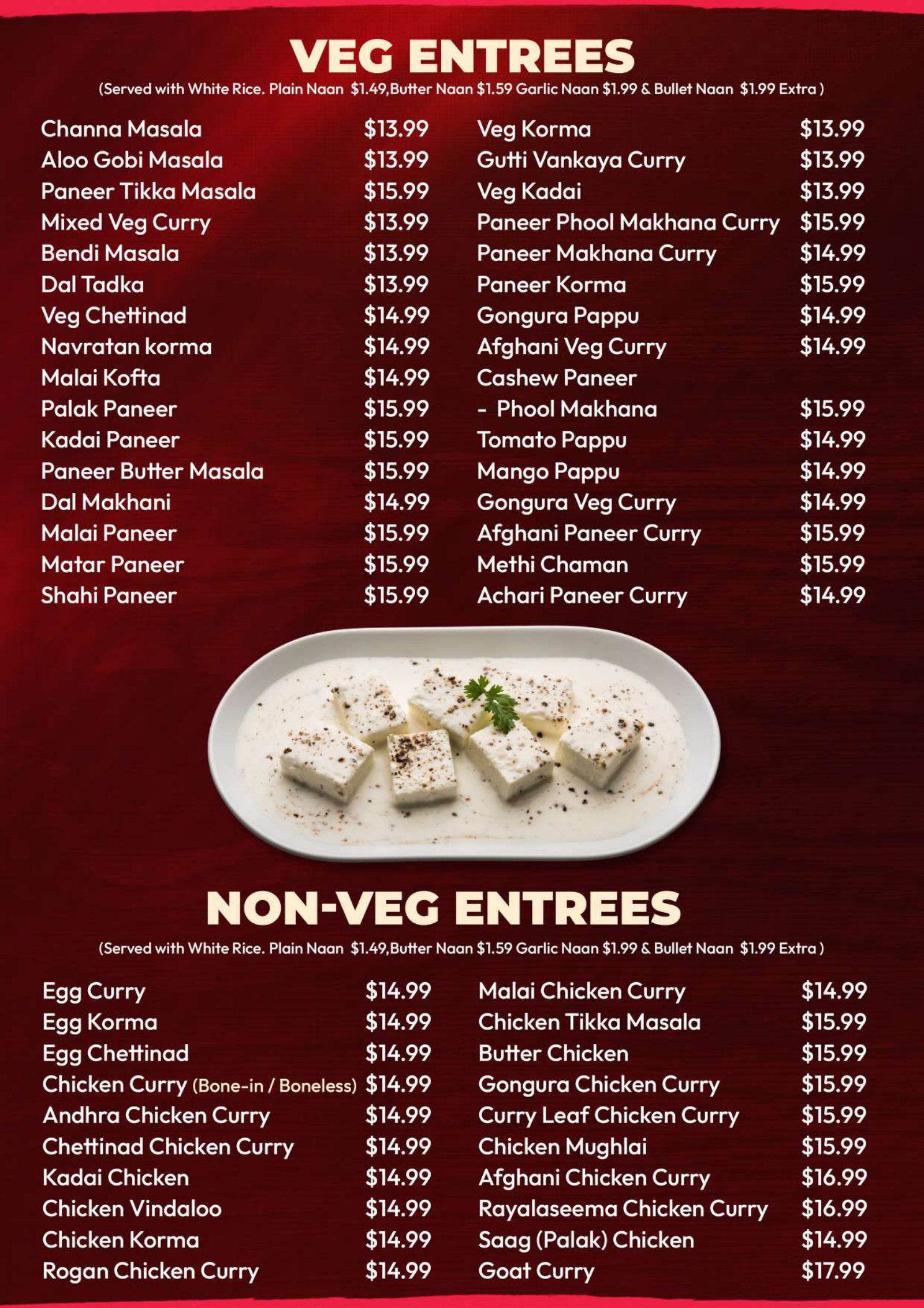 Curry District menu, page 6 of 8